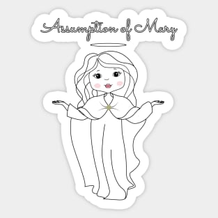 Assumption of Mary - Mary on Heaven - Our Lady of the Navigators Sticker